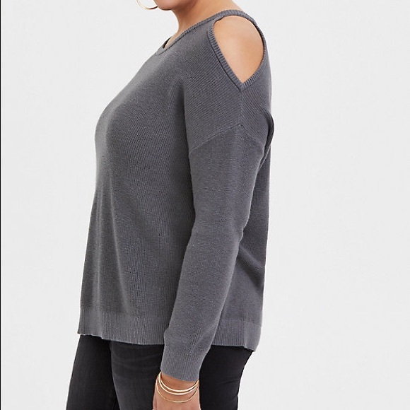 torrid Sweaters - Torrid Cold-Shoulder 3/4 Length Sleeve Sweater